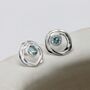 Riviera Blue Topaz Sterling Silver Stud Earrings, thumbnail 1 of 8