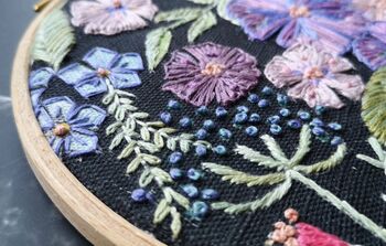 Nicotiana Flowers Embroidery Kit, 7 of 10