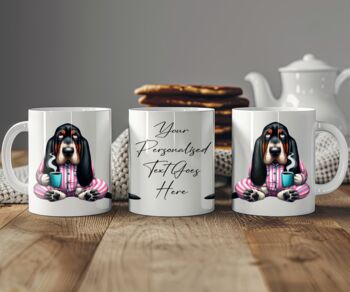 Personalised Basset Hound Morning Coffee Pet Gift Mug, 2 of 2