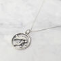 Pisces Zodiac Horoscope Charm Sterling Silver Necklace, thumbnail 1 of 4