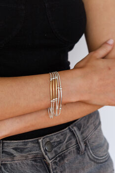 Silver And Rose Plated Multi Layered Bracelet, 3 of 7