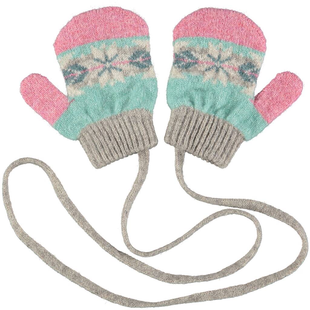 Kids Merino Mittens On A String By Catherine Tough