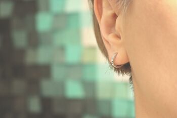 Huggie Hoop Earrings Sterling Silver Everyday Jewellery, 4 of 8