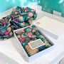 Gift Boxed Multicoloured Circles Scarf And Magnetic Brooch Set, thumbnail 1 of 5