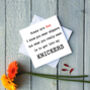 Roses Are Red I Know You Wear Slippers Greetings Card, thumbnail 2 of 2