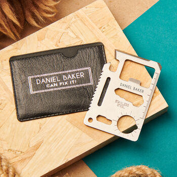 Personalised Engraved Stainless Wallet Card Multi Tool, 2 of 6