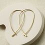 Sterling Silver Oval Loop Hoop Earrings, thumbnail 5 of 7