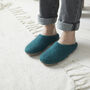 Fair Trade Unisex Eco Felt Mule Slippers Suede Sole, thumbnail 9 of 12