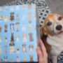 Blue Cartoon Dogs Birthday Gift Wrap, thumbnail 9 of 9