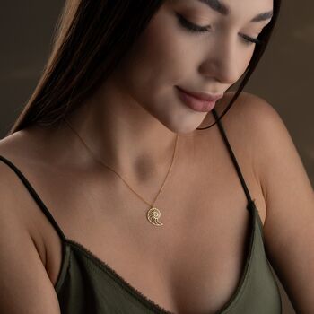 Sterling Silver Nautilus Seashell Necklace, 4 of 9