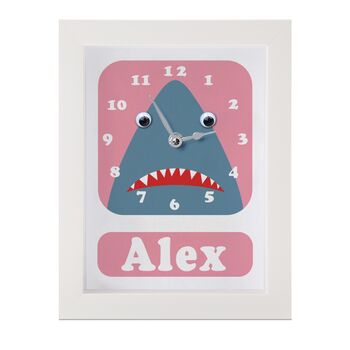 Personalised Children's Shark Clock, 6 of 9