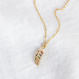 Dainty Multi Coloured Gold Plated Feather Necklace, thumbnail 4 of 6