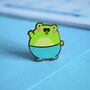 Cute Frog Enamel Pin, thumbnail 1 of 4