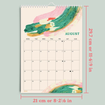 Mid Year 22/23 Hanging Calendar | Paint Stroke | A4, 7 of 8