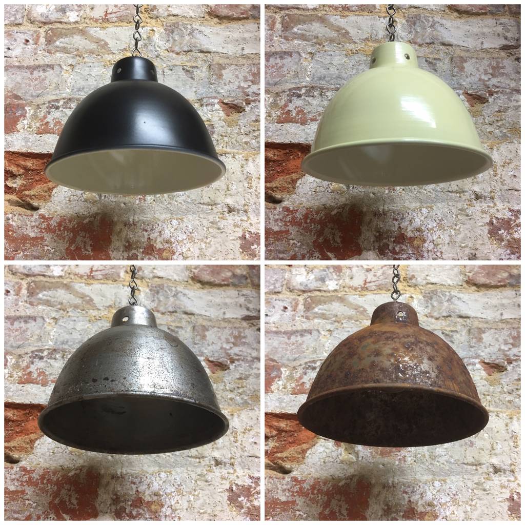 Small Enamel Metal Lampshade Pendant Lamp By Bobo S Beard Company Small Enamel Metal Lampshade Pendant Lamp