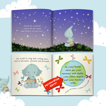 'Welcome To Your World' Personalised New Baby Book, 9 of 12