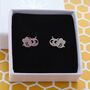 Simple Happy Bee Stud Earrings, thumbnail 1 of 2