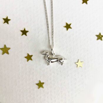 Sterling Silver Dachshund Necklace, 4 of 5