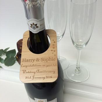 Personalised Wedding Anniversary Wine Bottle Label, 3 of 4