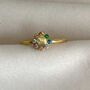 Electric Garden Diamond, Emerald And Sapphire Ring, thumbnail 3 of 5