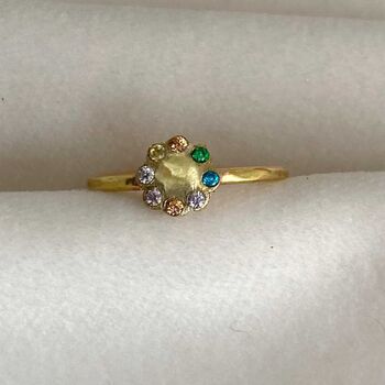 Electric Garden Diamond, Emerald And Sapphire Ring, 3 of 5