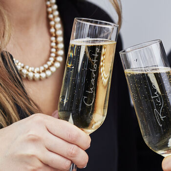 Personalised Champagne Flute Set, 3 of 4