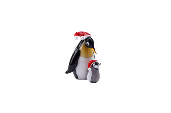 Glass Festive Penguin Family Figurine | Gift Box, 3 of 5