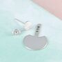 Round Sterling Silver Two Way Ear Jackets, thumbnail 2 of 4