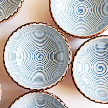 Handmade Blue Spiral Bowl, 2 of 12