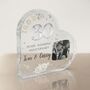 Personalised 30th Anniversary Acrylic Heart Plaque, thumbnail 1 of 5