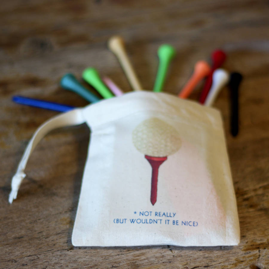 personalised bag of golf tees by snapdragon | notonthehighstreet.com