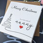 Nanny Christmas Card, 3D Wooden Heart, thumbnail 3 of 4
