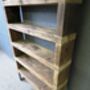 Industrial Reclaimed Steel Wood Bookcase Shelf Unit 259, thumbnail 3 of 6
