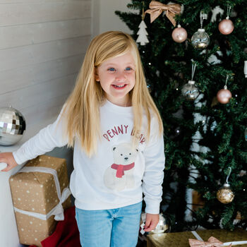 Personalised Polar Bear Matching Family Christmas Jumpers, 11 of 12