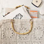 Crochet And Bamboo Beach Bag, thumbnail 3 of 6