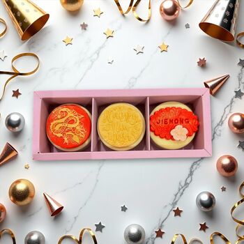 Personalised Lunar New Year Belgian Chocolate Coated Oreo Triple Gift, 2 of 9