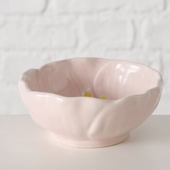 Light Pink Ceramic Flower Bowl, 3 of 5