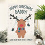 Cute Reindeer Christmas Card For Daddy, thumbnail 1 of 2