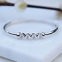 Silver Round Cubic Zirconia Baby Or Child Bangle, thumbnail 3 of 5