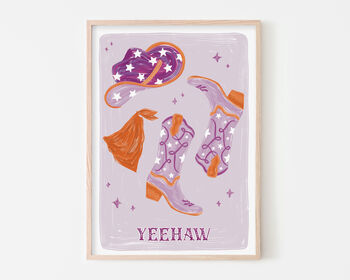 Yeehaw Country Western Art Print, 2 of 4