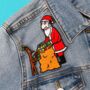 Stick Man Santa And Stick Man Sew On Patch, thumbnail 2 of 2