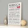 Personalised 60th Birthday Typographic Art Print, thumbnail 7 of 11