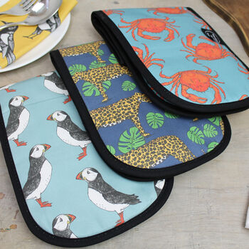 Nautical Puffin Oven Gloves, 2 of 2