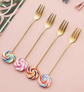 Four Cute Lollipop Teaspoons, 6 of 6