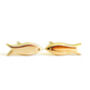 Mini Fish Stud Earrings Gold Vermeil Plated On Silver, thumbnail 1 of 4