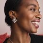 Ethel Woven Diamond Stud Earrings, thumbnail 1 of 4
