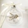 Baby And Stork Glass Bauble For New Parents, thumbnail 2 of 5