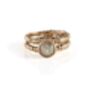 Rose Cut Diamond Double Band Rose Gold Ring, thumbnail 3 of 5