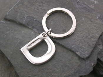 Alphabet Key Ring Personal Initial In Sterling Silver, 2 of 10