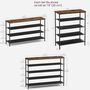 Industrial Shoe Rack With Fabric Shelves, thumbnail 3 of 11
